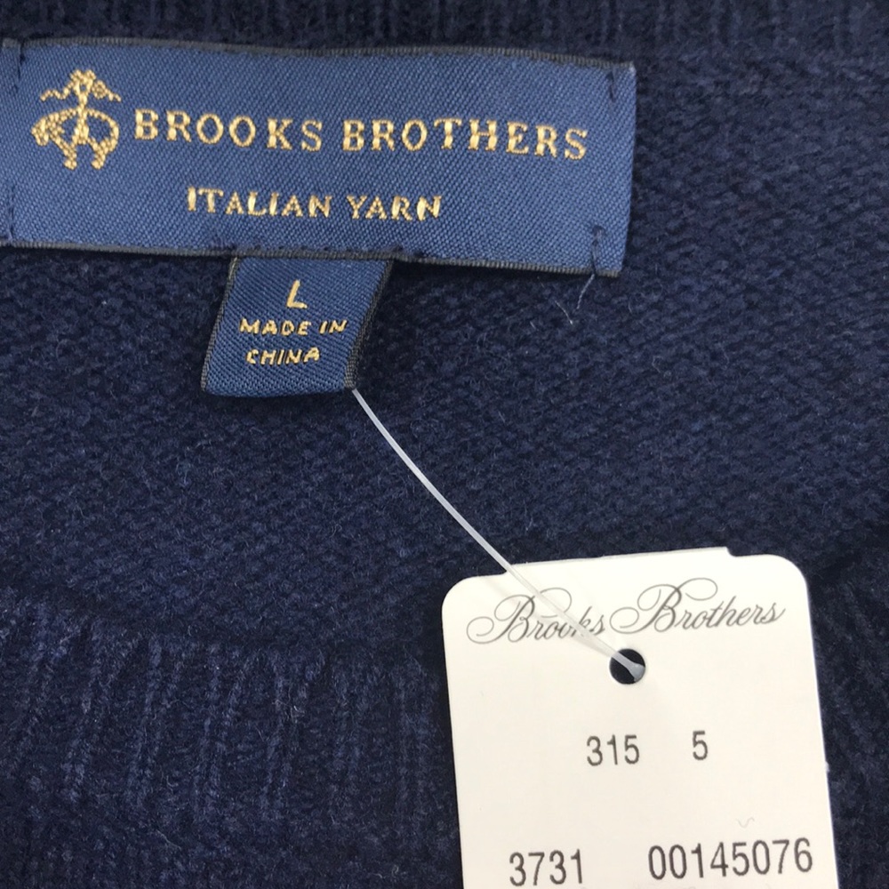 🎁 Brook Brothers Embroidered Wool Blend Sweater - Picture 6 of 8